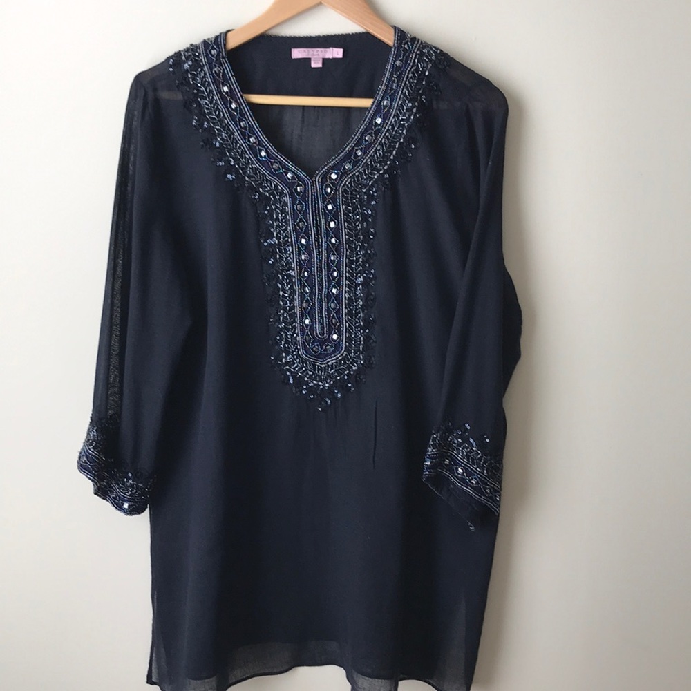 Calypso beaded tunic